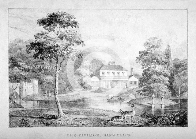 View of the pavilion, Hans Place, Chelsea, London.                                            Artist: Anon