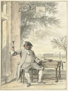 Resting traveller at De Mosse Knip Inn, 1706-1750. Creator: Cornelis Troost.