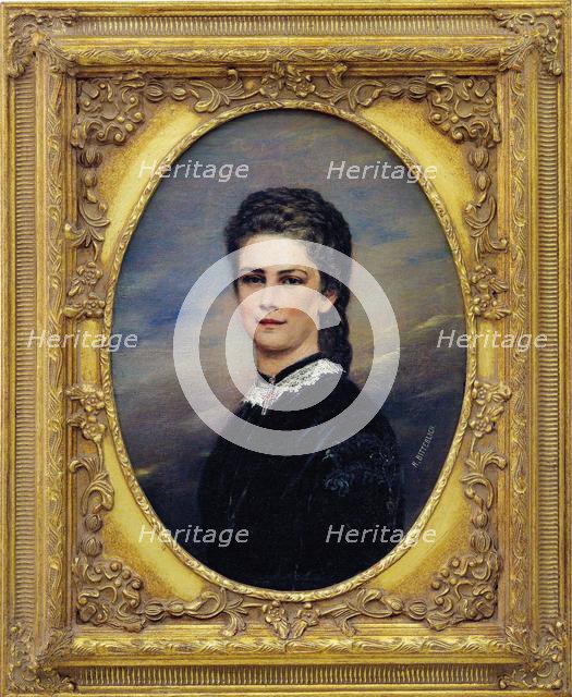 Portrait of Empress Elisabeth of Austria. Creator: Bitterlich, Richard (1862-1940).