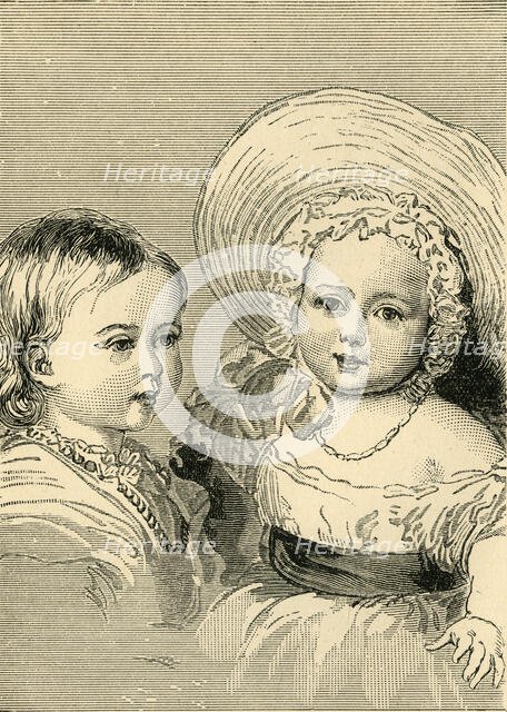 'The Princess Royal, Aged 17 Months, and the Prince of Wales, Aged 5 Months', c1841, (c1897). Creator: Unknown.