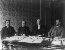 First Philippine Commission: Jacob G. Schurman, Admiral Dewey, Charels Denby and Dean..., 1899. Creator: Unknown.