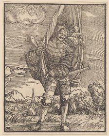 The standard bearer, c.1516-1518. Creator: Altdorfer, Albrecht (around 1480-1538).