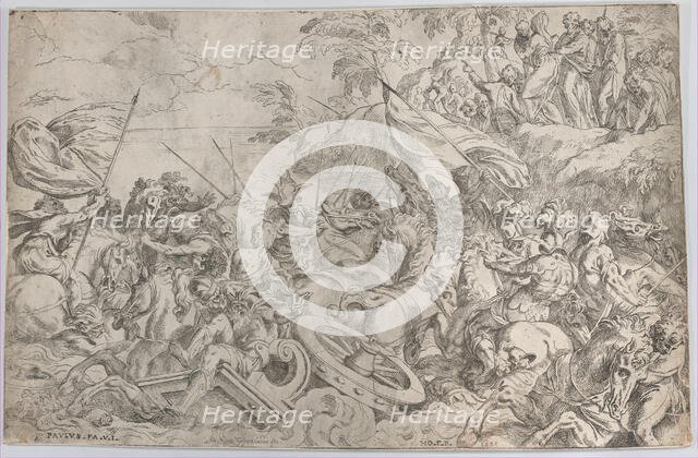 The Crossing of the Red Sea, 1583., 1583. Creator: Orazio Farinati.