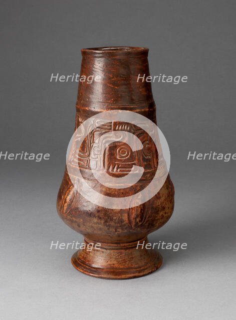 Footed Jar Incised with Pseudo-Gylphs, A.D. 250/600. Creator: Unknown.