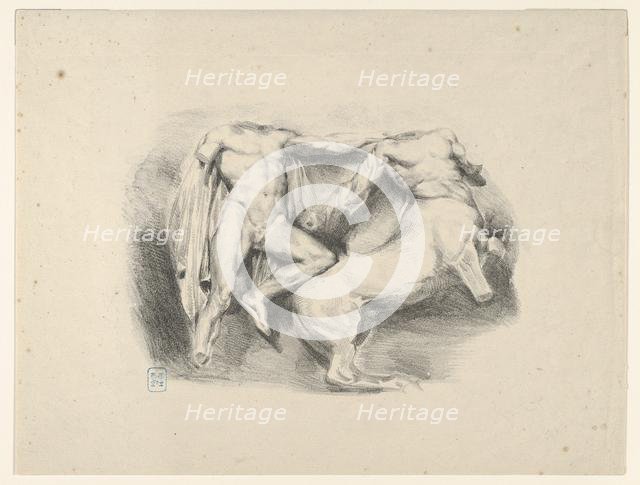 Theseus Conqueror of the Centaur Eurytus, 1825., 1825. Creator: Eugene Delacroix.