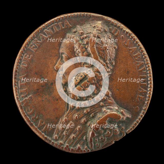 Marguerite of France, 1523-1574, Duchess of Savoy [obverse], 16th century. Creator: Unknown.