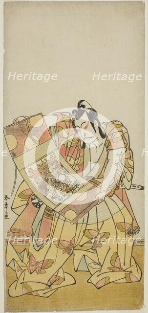 The Actor Nakamura Nakazo I as Soga no Goro Tokimune in the Play Kazoe Uta Ta Ue..., c. 1776. Creator: Shunsho.