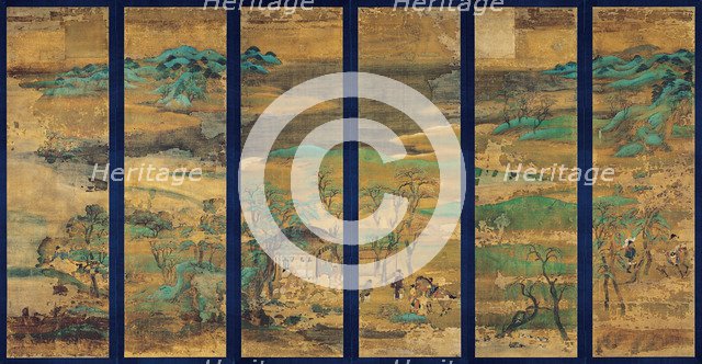 Landscape screen, 11th-12th century. Artist: Anonymous  