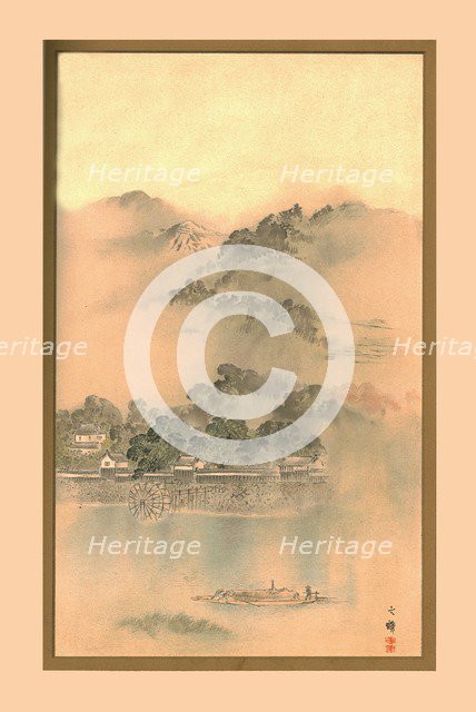 'A Spring Morning on the River Yodo', c1870, (1886). Artist: Wilhelm Greve.