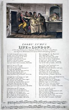'Looby Lump's life in London, a new song...', 1822.                    Artist: George Cruikshank