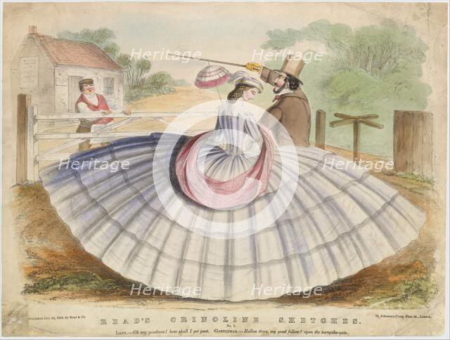 Read's Crinoline Sketches, No. 9, July 22, 1859., July 22, 1859. Creator: Anon.