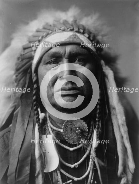 White Man Runs Him, Apsaroke, c1908. Creator: Edward Sheriff Curtis.