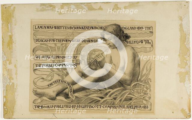 Tail-Piece - The History of the Book, c. 1888. Creator: Will H. Low.