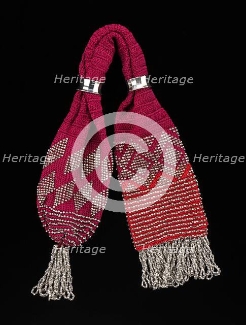 Miser's purse, American, 1840-60. Creator: Unknown.