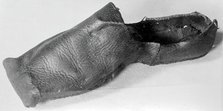 Man's Horned Toe Shoe, England, 16th century. Creator: Unknown.