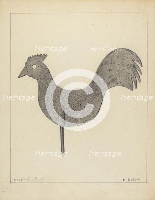 Weather Vane, c. 1937. Creator: Herman Bader.