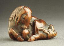 Horse and Rat, early 19th century. Creator: Kano Tomokazu.