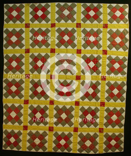 Bedcover ("Album Patch" or "Signature" Quilt), United States, 1847. Creator: Unknown.