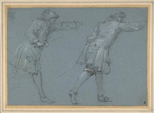 Study of Two Soldiers Swordfighting, 17th century. Creator: Adam Frans van der Meulen.