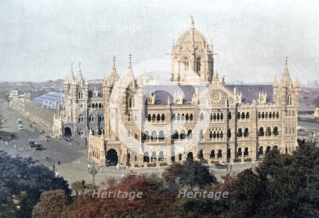 Victoria Terminus, Bombay, India, late 19th century. Artist: Unknown