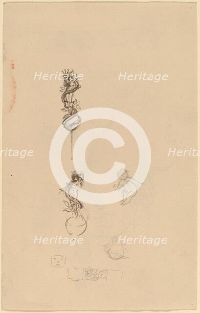 Studies for Jewelry Designs [recto], late 19th century. Creator: Beatrix Godwin Whistler.
