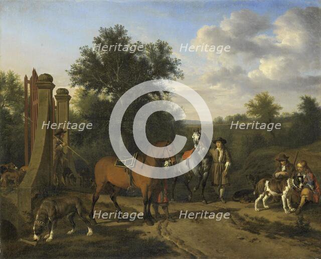 The Hunting Party, 1669. Creator: Adriaen van de Velde.