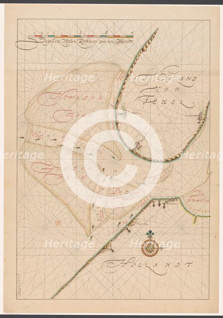 Map of a part of the head of North Holland, c.1620-c.1699. Creator: Anon.