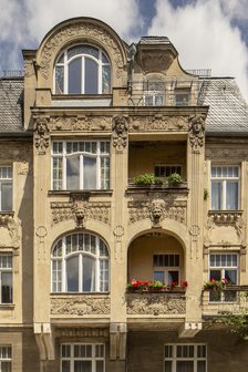 Jugenstil house, Villa Rauner, Cranachstrasse 10, Weimar, Germany, (1905), 2018. Artist: Alan John Ainsworth.