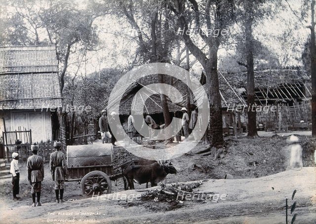 A house being disinfected, during a plague epidemic in Mandalay, 1906. Creator: Unknown.