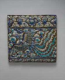 Tile with Image of Phoenix, Iran, late 13th century. Creator: Unknown.