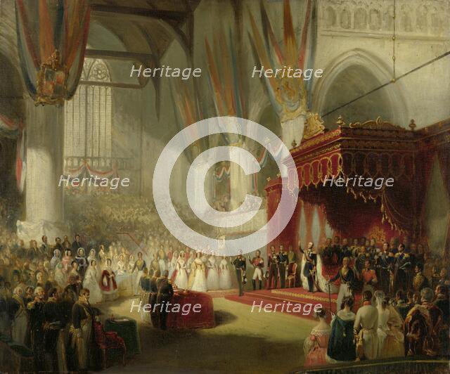 The Inauguration of King William II in the Nieuwe Kerk in Amsterdam on 28 November 1840, 1840-1845. Creator: Nicolaas Pieneman.