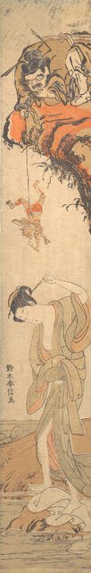 Beauty with Demons, 18th century., 18th century. Creator: Suzuki Harunobu.