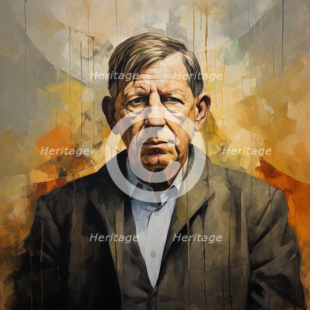 AI IMAGE - Portrait of W H Auden, c1970s, (2023). Creator: Heritage Images.