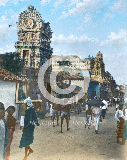 Hindu temple in the Pettah, Colombo, Ceylon. Artist: Unknown
