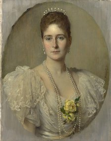 Portrait of Empress Alexandra Fyodorovna of Russia (1872-1918), the wife of Tsar Nicholas II, 1897. Creator: Angeli, Heinrich von (1840-1925).