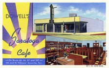 Dowell's Saratoga Cafe, Amarillo, Texas, USA, 1949. Artist: Unknown