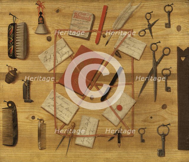 Letter Rack. Trompe l'oeil. Creator: Hindric Sebastian Sommar.