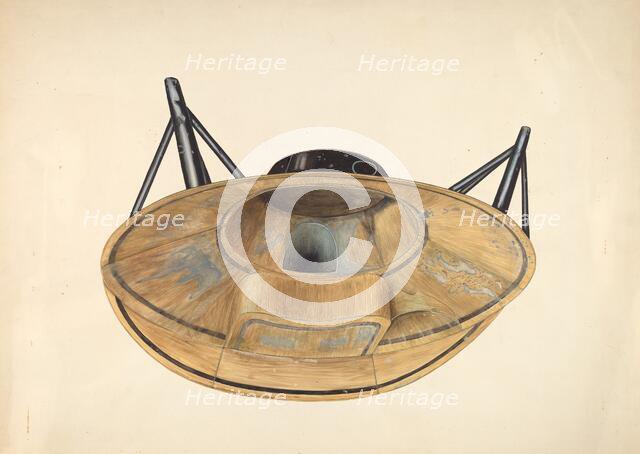 Circular Tin Bath Tub, c. 1938. Creator: Wilbur M Rice.