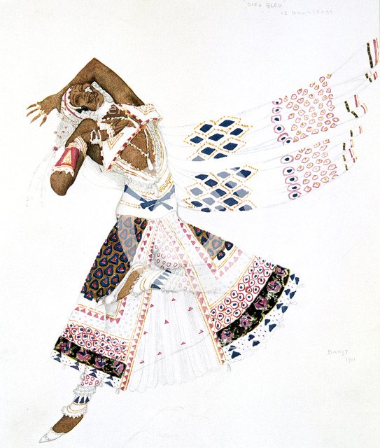 'Bayadere' costume design for Le Dieu Bleu (The Blue God), 1911. Artist: Leon Bakst