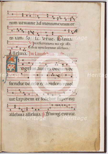 Leaf 3 from an antiphonal fragment, c. 1275. Creator: Unknown.