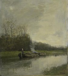 Towing boat, c.1860-c.1888.  Creator: Anton Mauve.