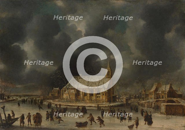 Skating at Sloten, near Amsterdam. Creator: Jan Abrahamsz Beerstraten.