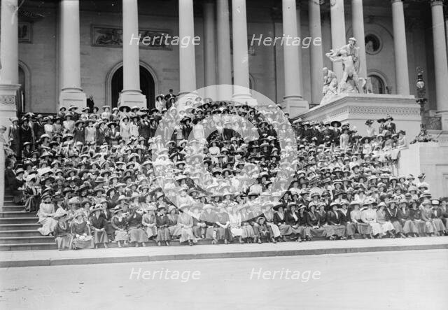 Philadelphia Teachers on Capitol Steps, Washington, D.C., 1911. Creator: Bain News Service.