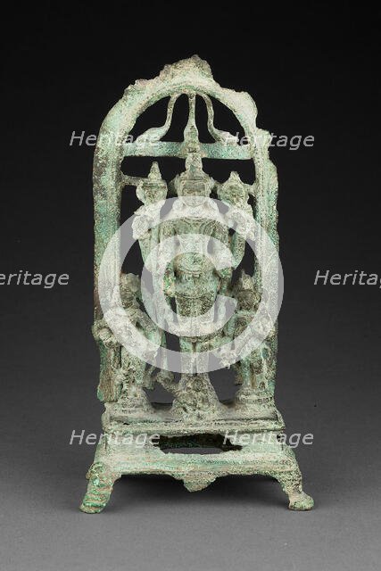 God Vishnu with Lakshmi and Sarasvati, Pala period, 10th/11th century. Creator: Unknown.