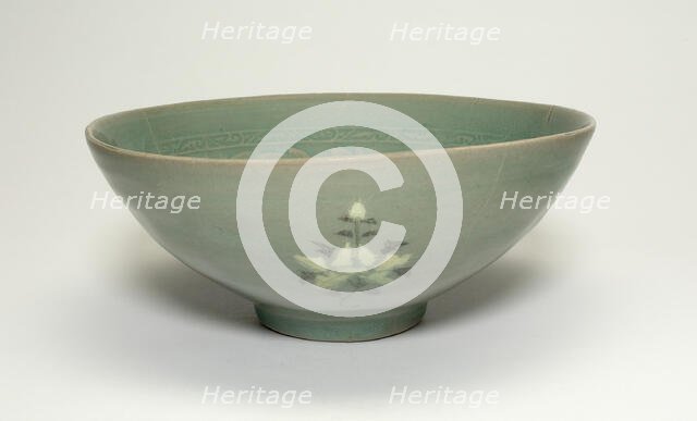 Bowl with Stylized Peonies, Korea, Goryeo dynasty (918-1392), 12th century. Creator: Unknown.