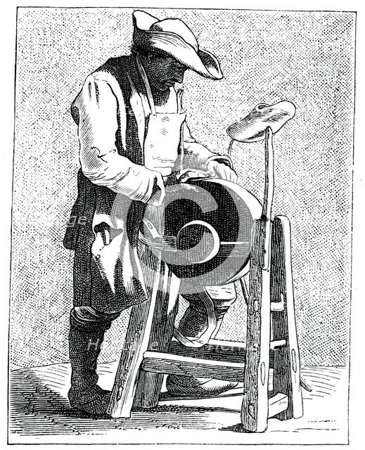 Knife Grinder, 1737-1742.Artist: Bouchardon