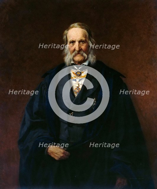 Portrait of the Physicist Franz Ernst Neumann (1798-1895), 1886. Creator: Steffeck, Carl (1818-1890).