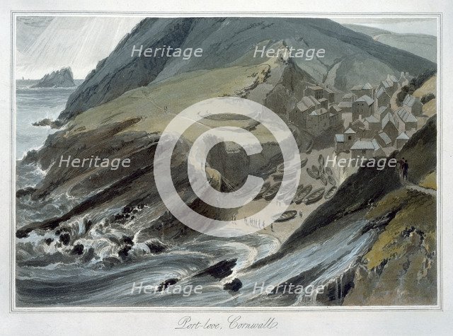 'Port Looe, Cornwall', 1814-1825. Artist: William Daniell