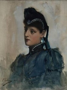 Portrait of a Young Woman, 1888. Creator: Sir John Lavery.