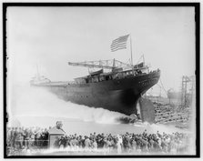 Launch of S.S. Livingstone, c1908. Creator: Unknown.